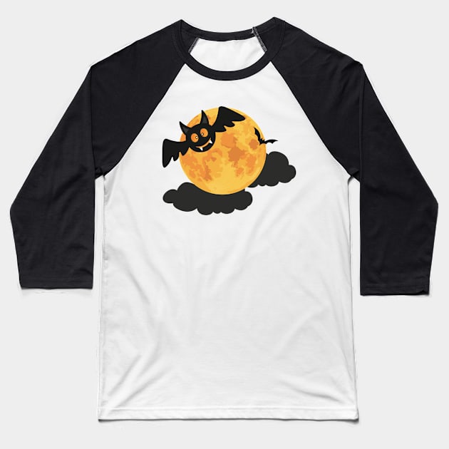 Cute Bat Baseball T-Shirt by Armola